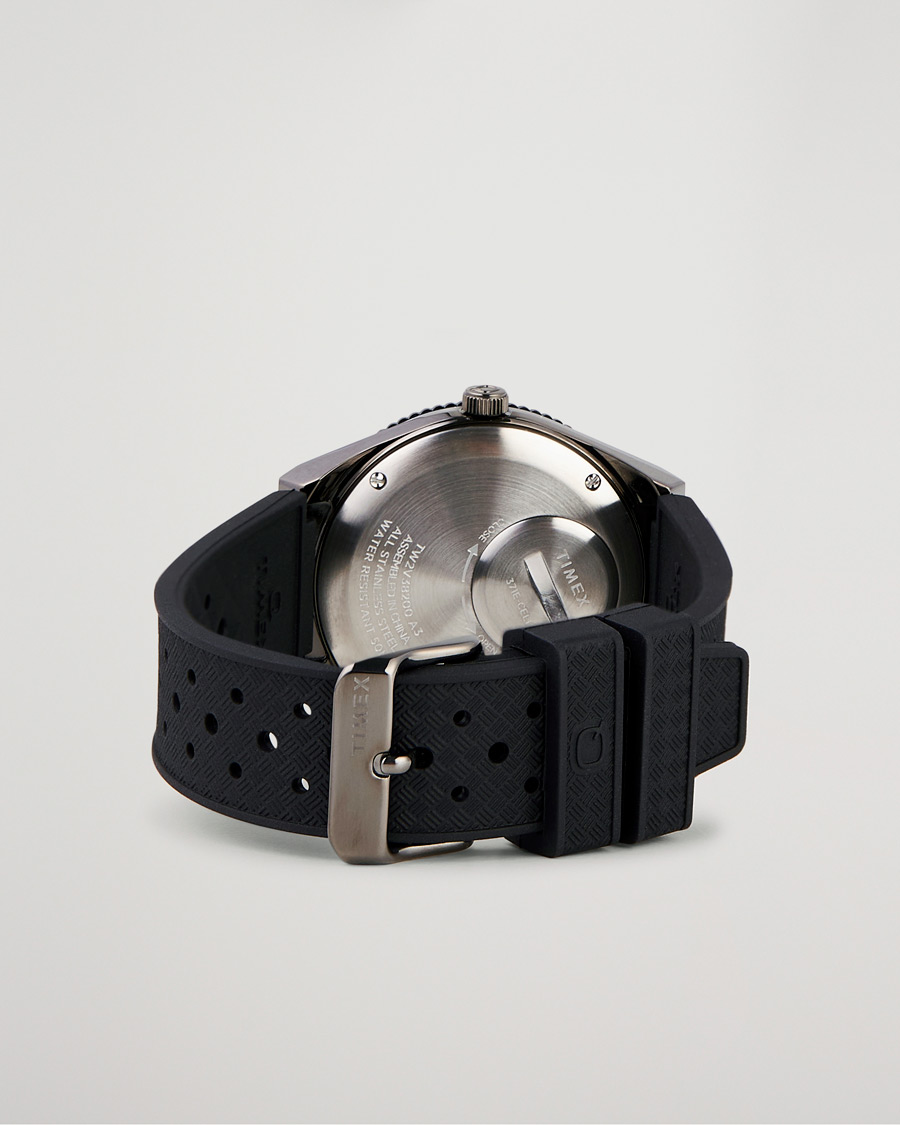 Homme | Timex Q Diver GMT 38mm Rubber Strap Black/Grey | Timex | Q Diver GMT 38mm Rubber Strap Black/Grey