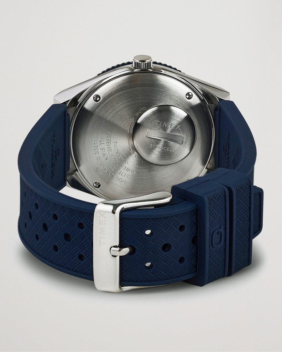 Homme | Timex Q Diver 38mm Rubber Strap Blue/Red | Timex | Q Diver 38mm Rubber Strap Blue/Red