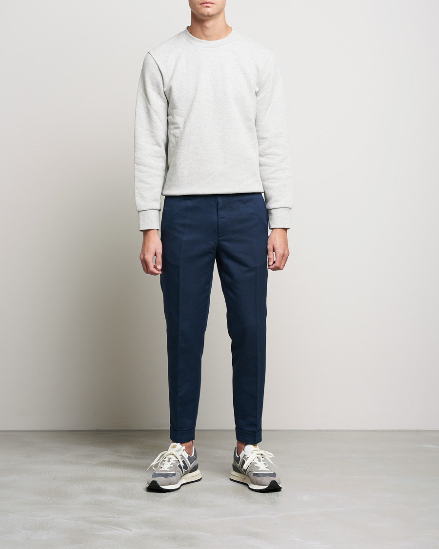 Homme | Pantalons | Filippa K | Terry Linen Trousers Navy