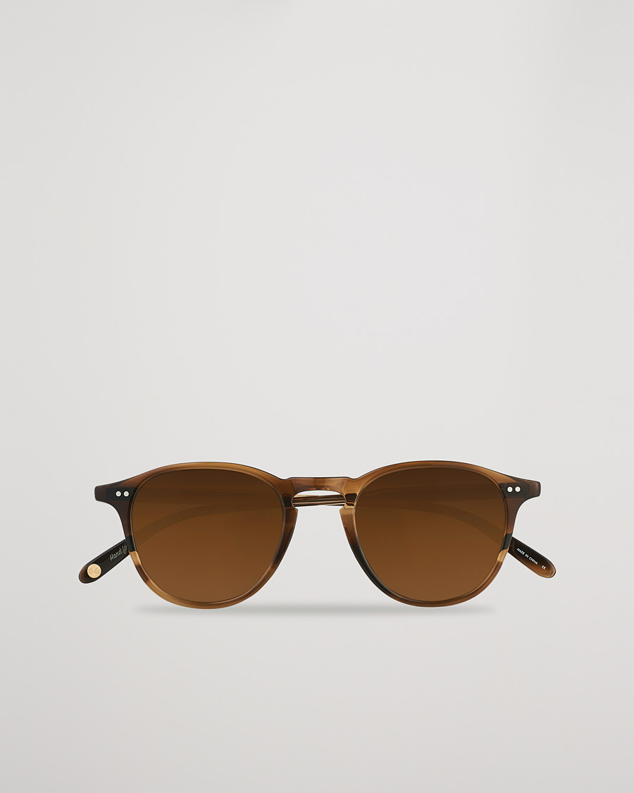 Homme | Garrett Leight Hampton 46 Sunglasses Khaki Tortoise/Pure Coffee | Garrett Leight | Hampton 46 Sunglasses Khaki Tortoise/Pure Coffee