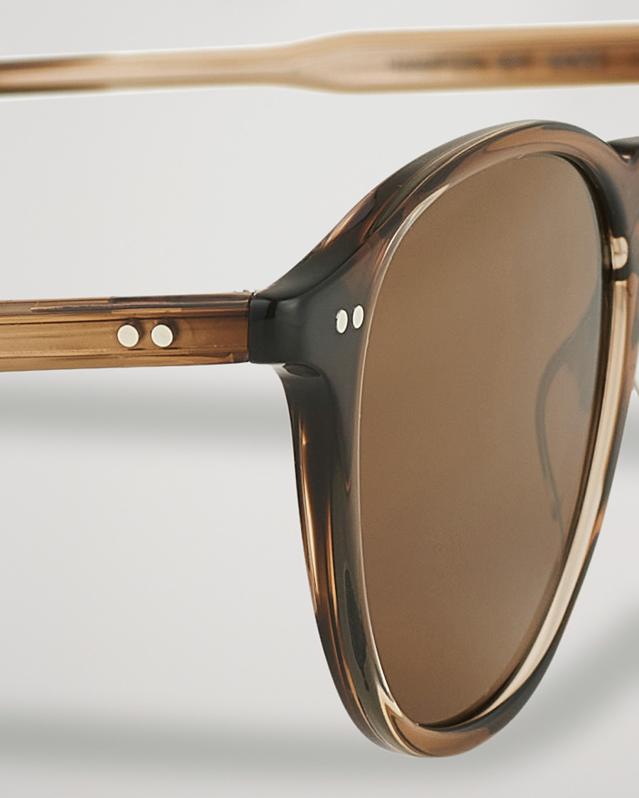 Homme | Garrett Leight Hampton 46 Sunglasses Khaki Tortoise/Pure Coffee | Garrett Leight | Hampton 46 Sunglasses Khaki Tortoise/Pure Coffee