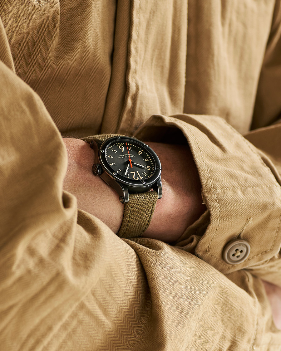 Homme | Fine watches | Polo Ralph Lauren | 39mm Safari Chronometer Black Steel/Canvas Strap