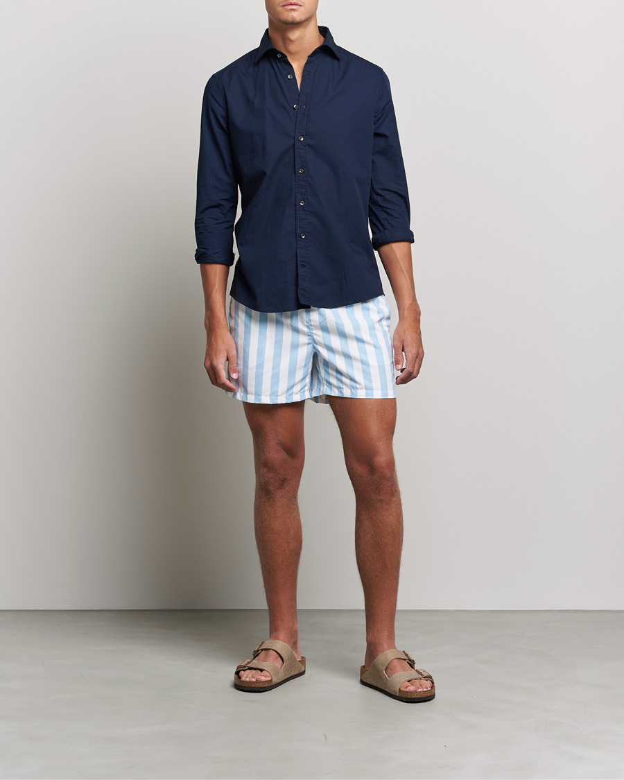 Homme | Maillots De Bain | Ripa Ripa | Paraggi Striped Swimshorts Light Blue/White