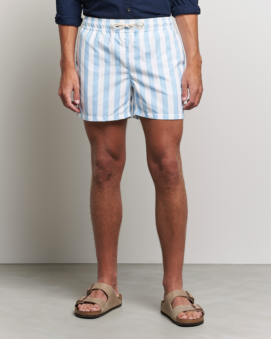 Homme | Maillots De Bain | Ripa Ripa | Paraggi Striped Swimshorts Light Blue/White