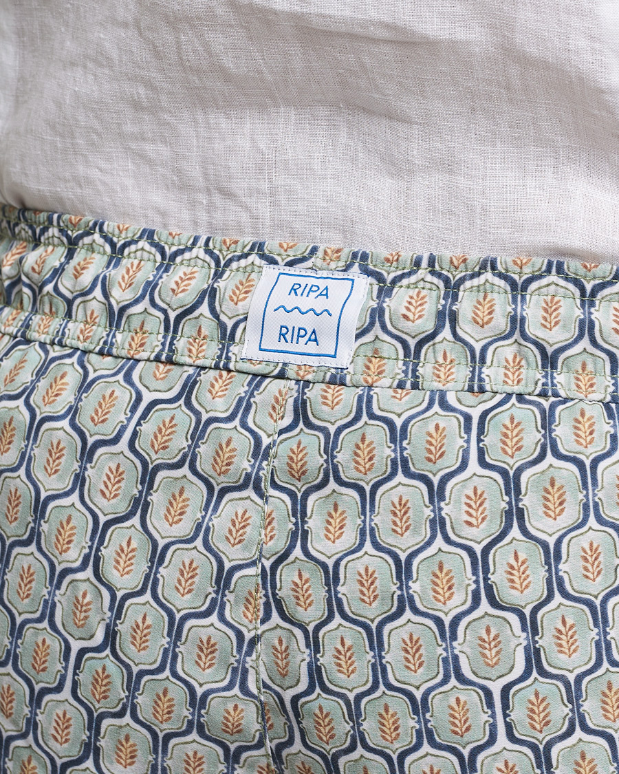 Homme | Ripa Ripa Leaf Printed Swimshorts Light Green | Ripa Ripa | Leaf Printed Swimshorts Light Green