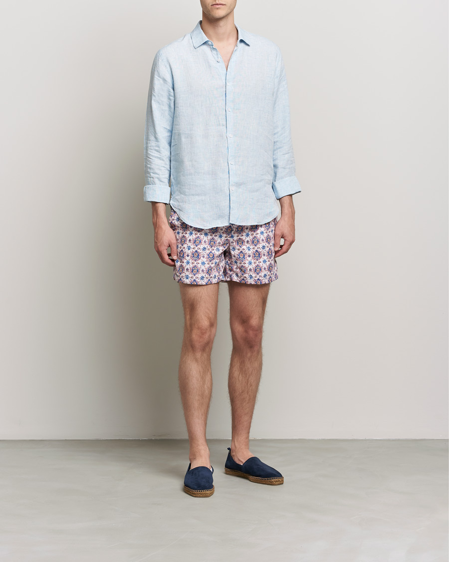 Homme | Maillots De Bain | Ripa Ripa | Printed Swimshorts Offwhite/Blue