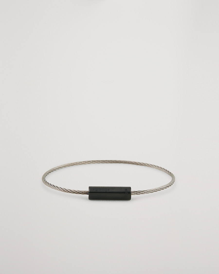 Homme | LE GRAMME Cable Bracelet Brushed Black Ceramic 5g | LE GRAMME | Cable Bracelet Brushed Black Ceramic 5g