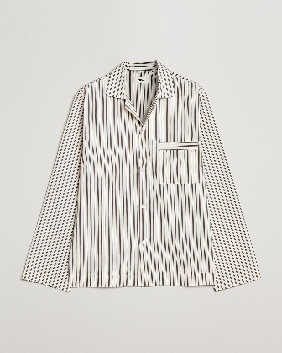Homme | Peignoirs Et Pyjamas | Tekla | Poplin Pyjama Shirt Hopper Stripes