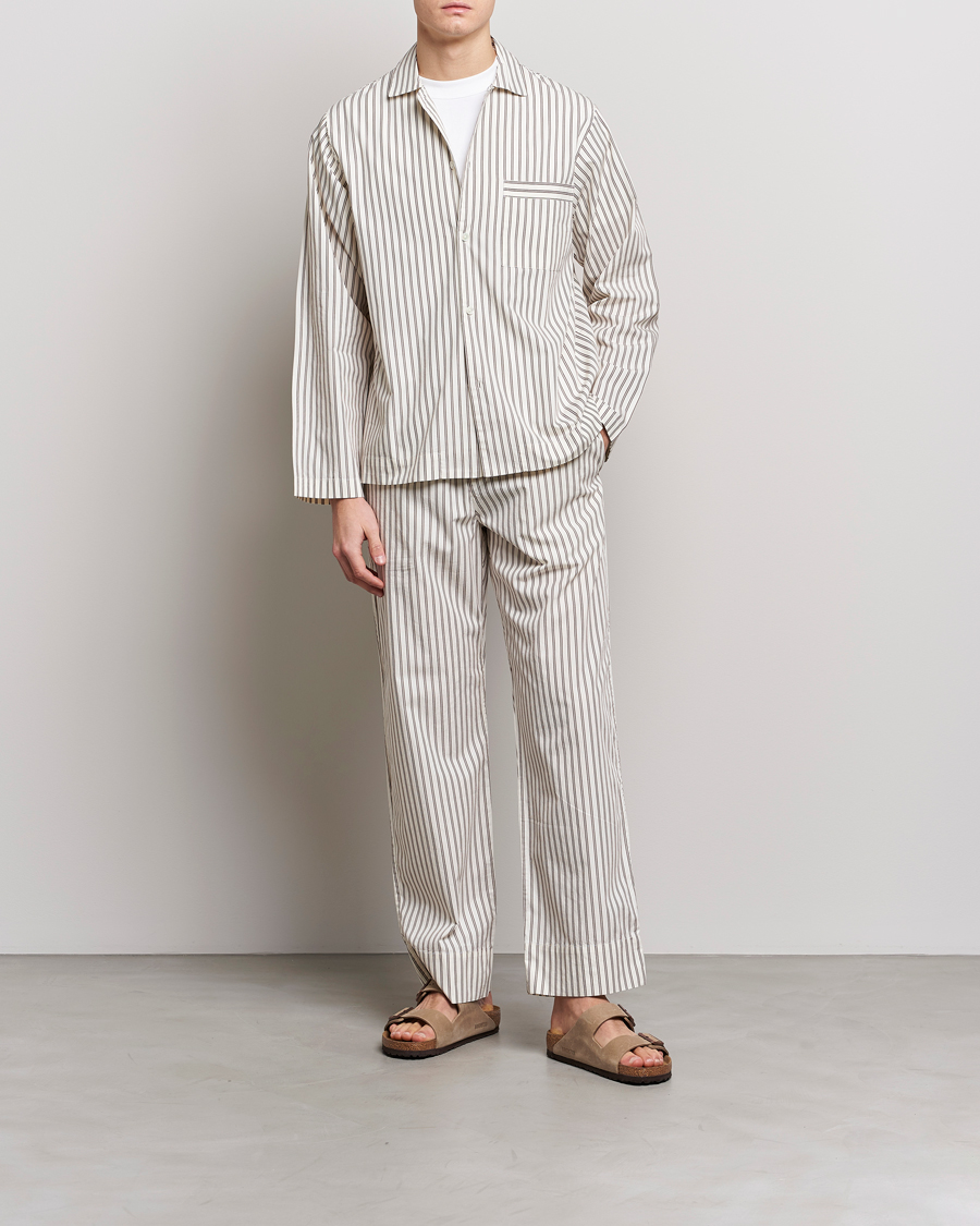 Homme | Peignoirs Et Pyjamas | Tekla | Poplin Pyjama Shirt Hopper Stripes