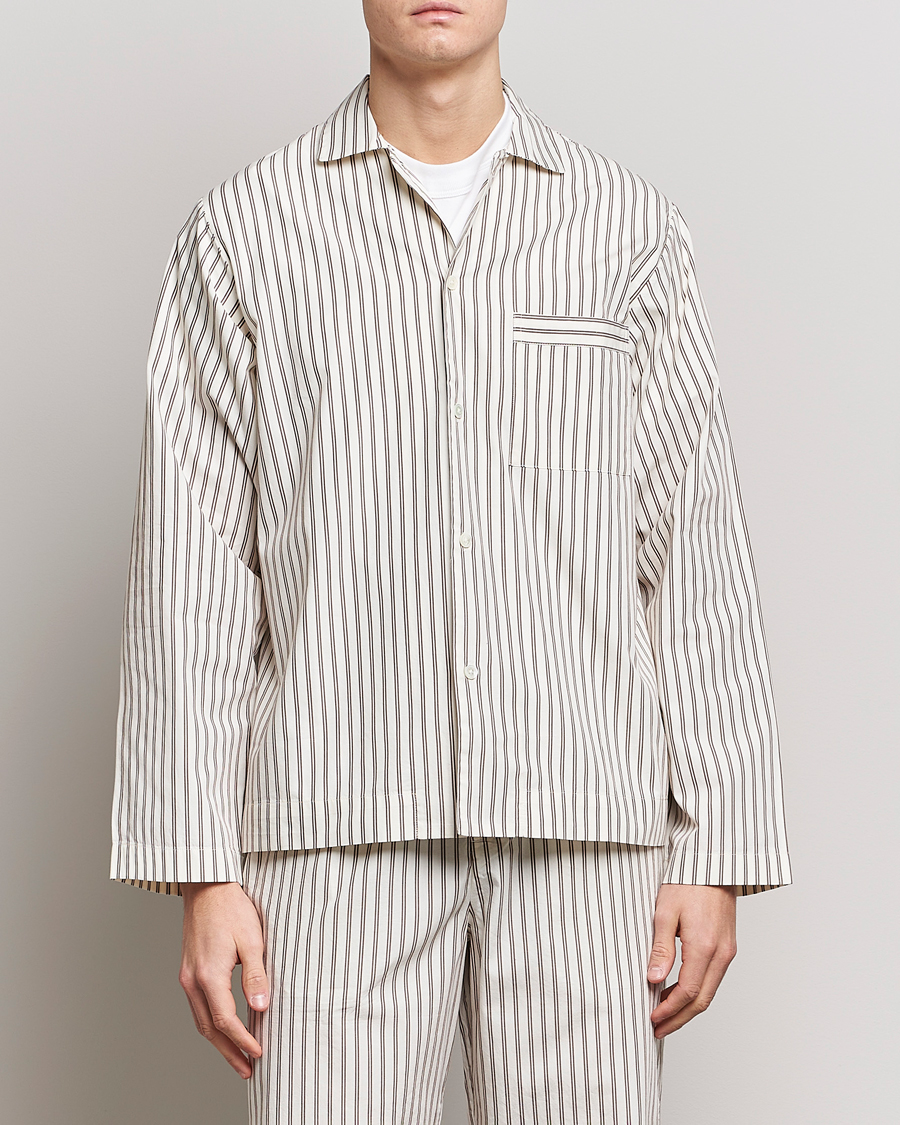 Homme | Hauts De Pyjama | Tekla | Poplin Pyjama Shirt Hopper Stripes