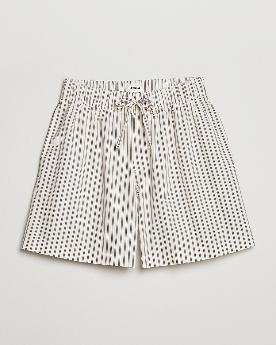 Homme | Peignoirs Et Pyjamas | Tekla | Poplin Pyjama Shorts Hopper Stripes