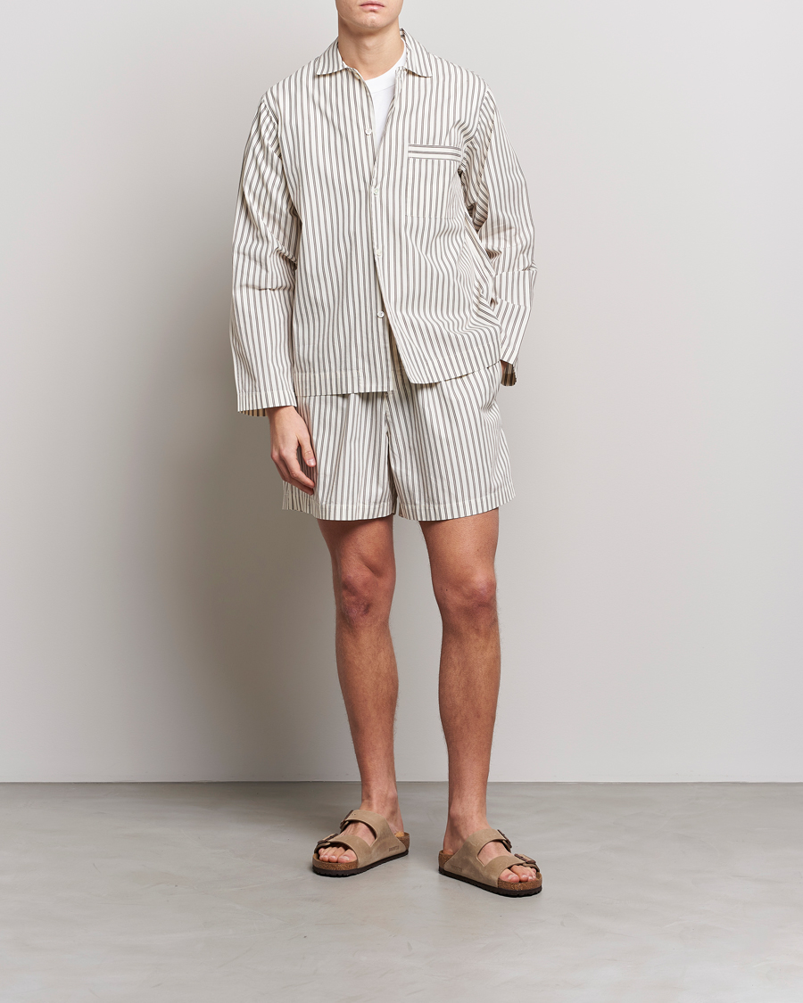 Homme | Peignoirs Et Pyjamas | Tekla | Poplin Pyjama Shorts Hopper Stripes
