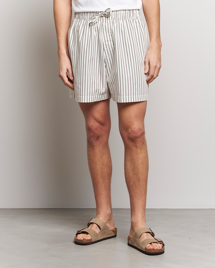 Homme | Style De Vie | Tekla | Poplin Pyjama Shorts Hopper Stripes