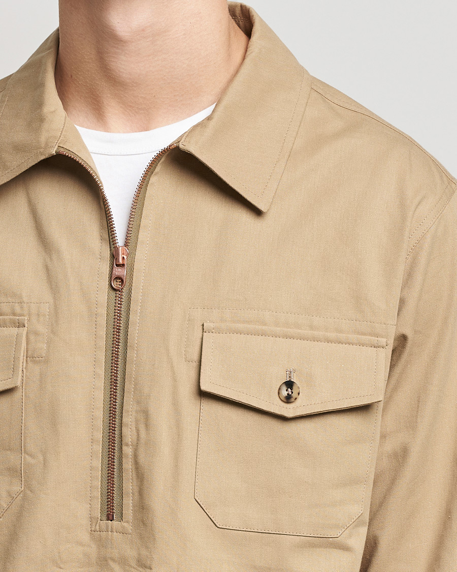 Homme | Chemises | Private White V.C. | Half Zip Pullover Sand