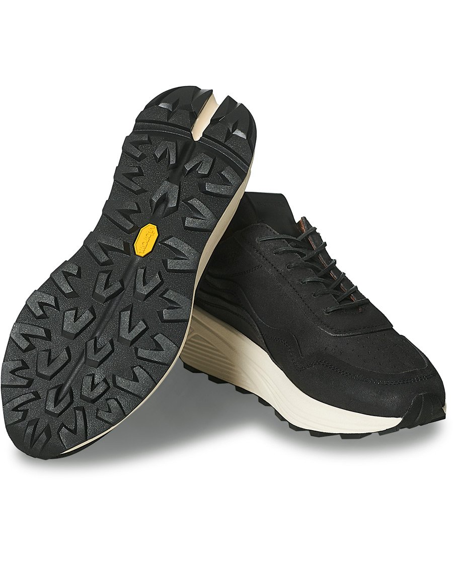 Homme | Buttero Vinci Bianchetto Leather Running Sneaker Black | Buttero | Vinci Bianchetto Leather Running Sneaker Black