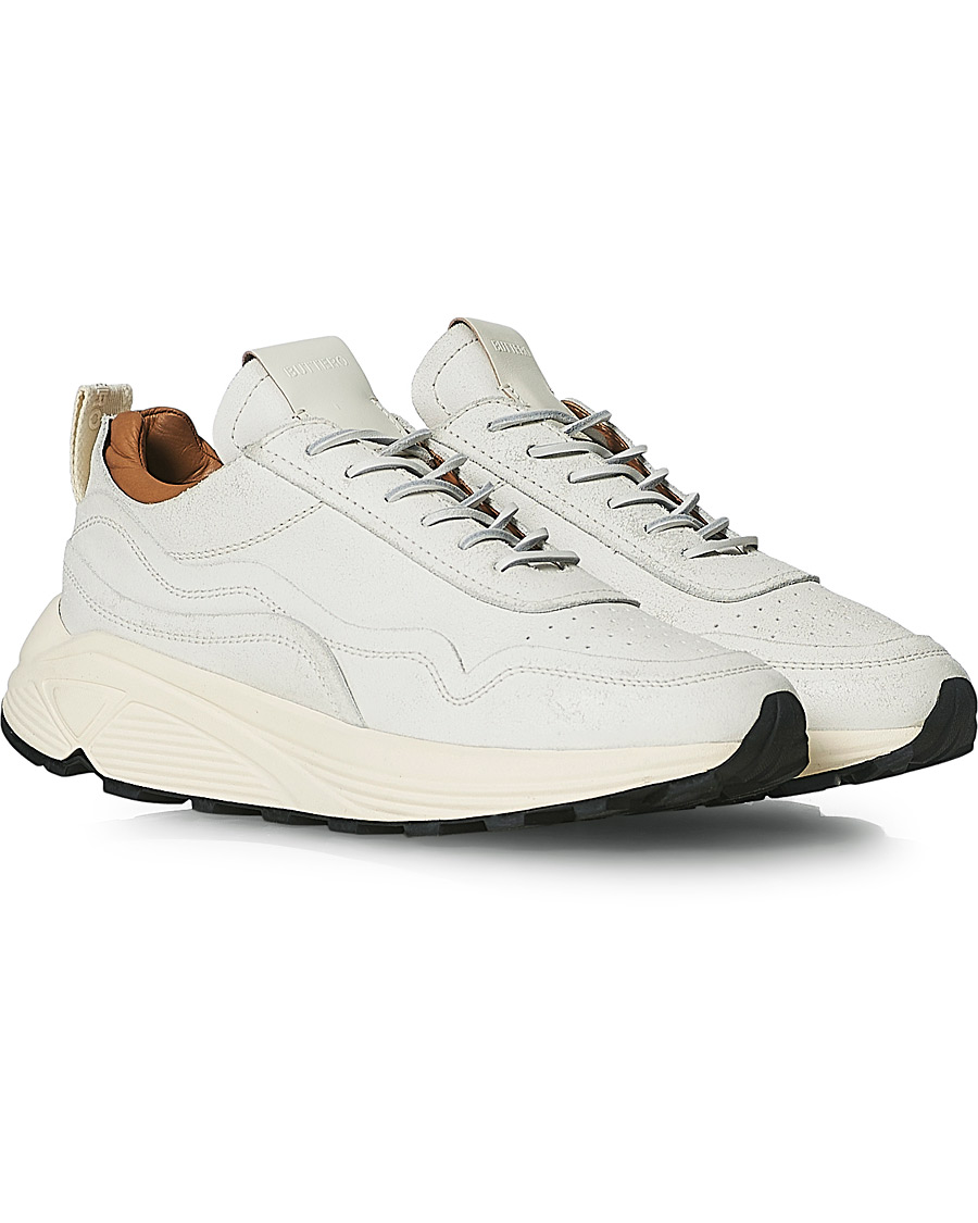 Homme | Buttero Vinci Bianchetto Leather Running Sneaker Off White | Buttero | Vinci Bianchetto Leather Running Sneaker Off White