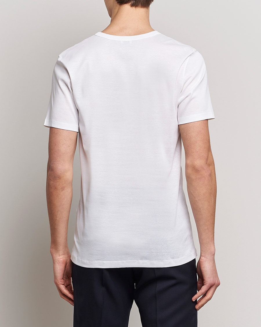 Homme | T-shirts | Zimmerli of Switzerland | Mercerized Cotton Crew Neck T-Shirt White