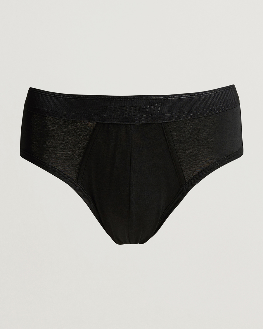 Homme | Sous-Vêtements Et Chaussettes | Zimmerli of Switzerland | Mercerized Cotton Briefs Black