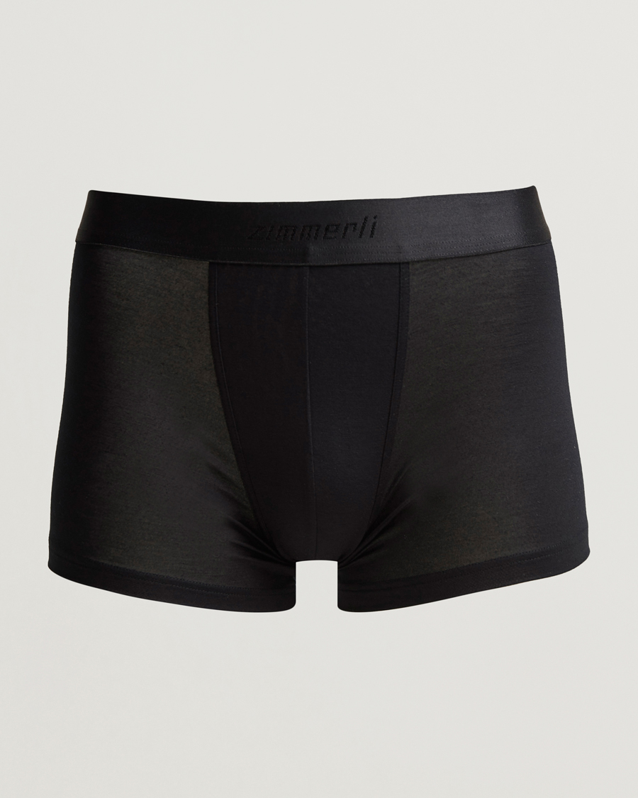 Homme | Sous-Vêtements Et Chaussettes | Zimmerli of Switzerland | Micro Modal Boxer Briefs Black