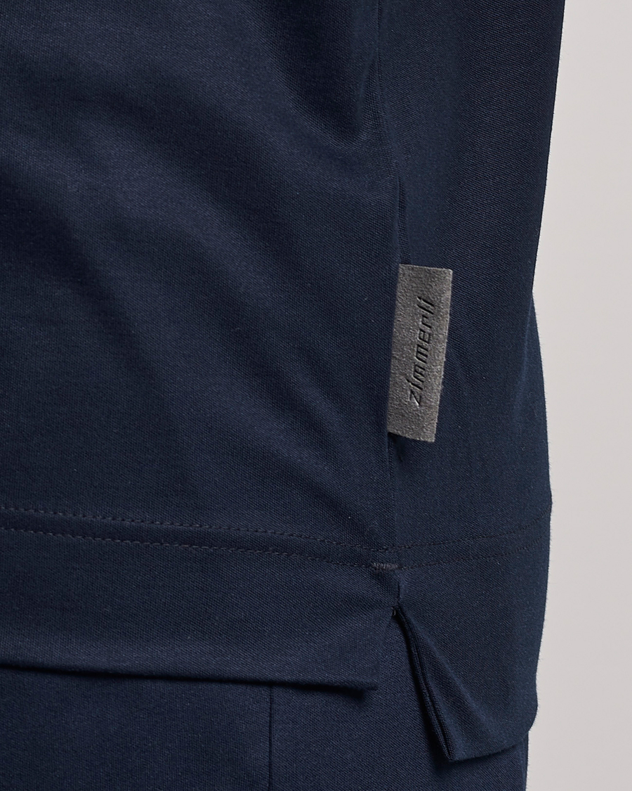Homme | Peignoirs Et Pyjamas | Zimmerli of Switzerland | Cotton/Modal Crew Neck Loungwear T-Shirt Midnight