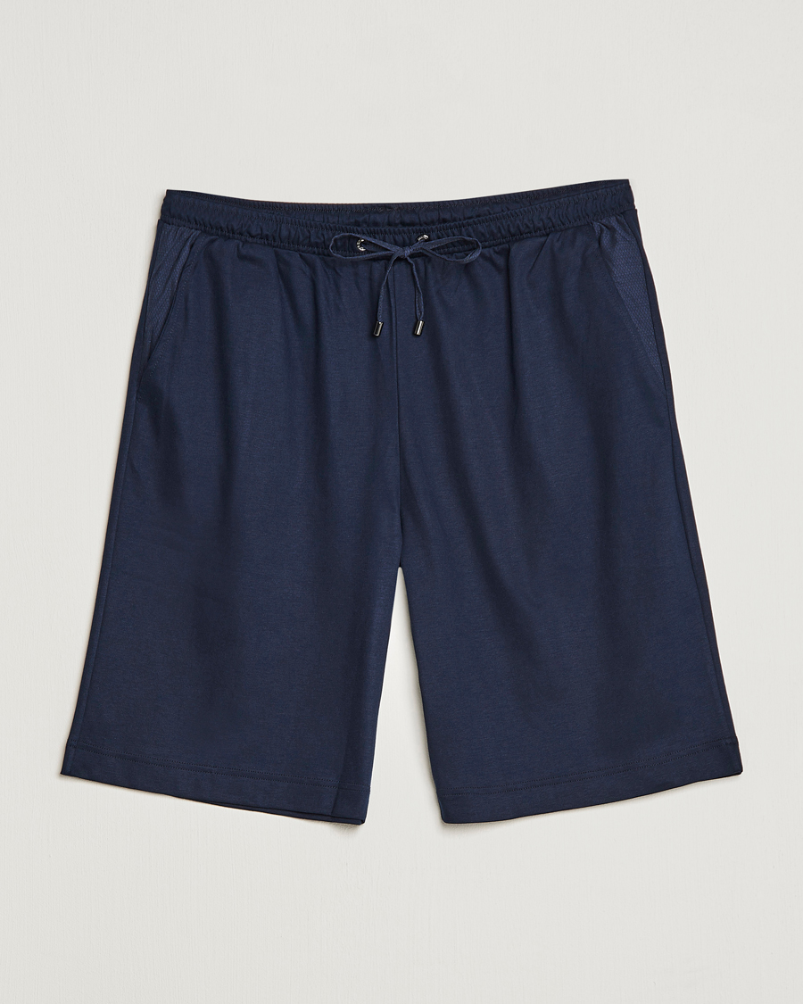 Homme | Peignoirs Et Pyjamas | Zimmerli of Switzerland | Cotton/Modal Loungewear Shorts Midnight
