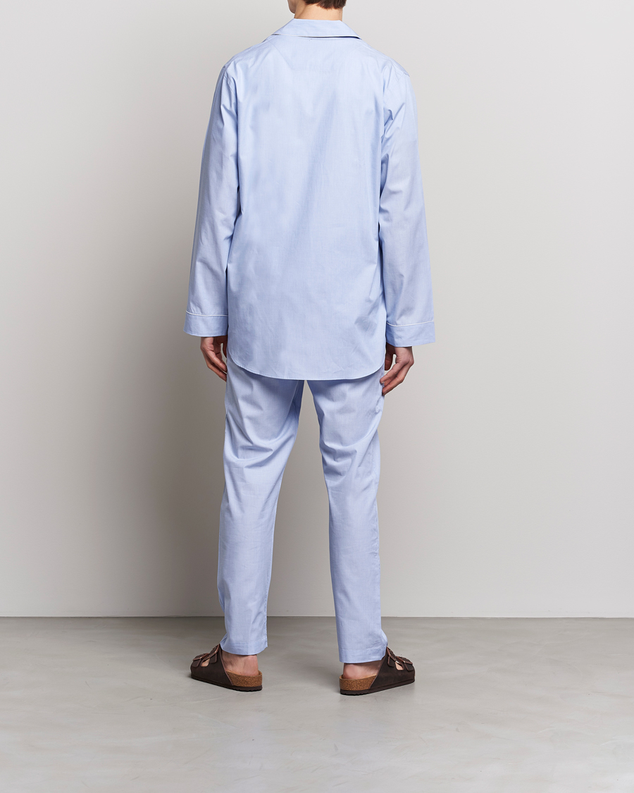 Homme | Peignoirs Et Pyjamas | Zimmerli of Switzerland | Mercerized Cotton Pyjamas Light Blue