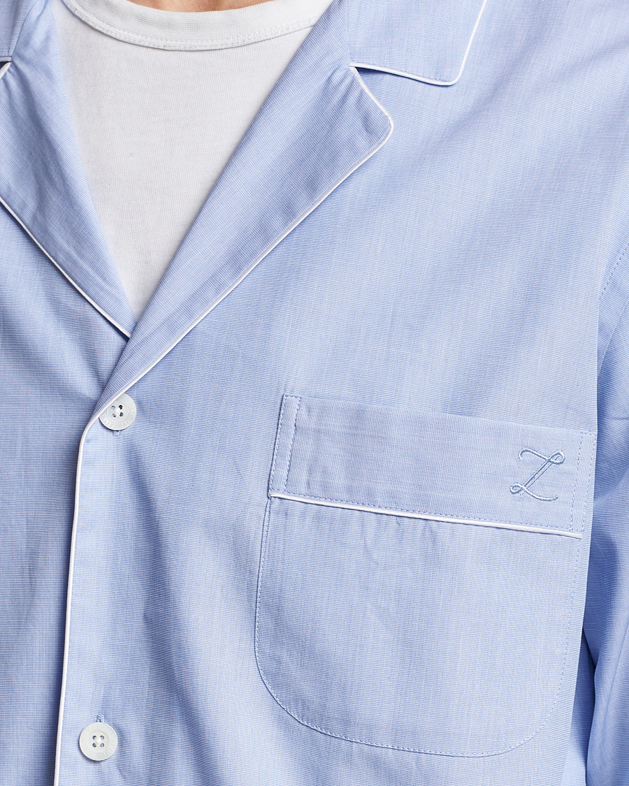 Homme | Peignoirs Et Pyjamas | Zimmerli of Switzerland | Mercerized Cotton Pyjamas Light Blue