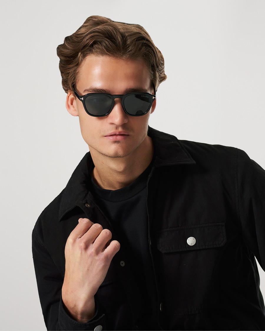 Homme |  | Tom Ford | Avery Sunglasses Shiny Black/Blue