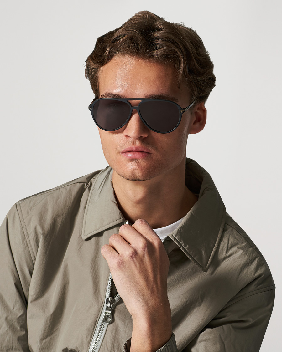 Homme | Tom Ford Samson Polarized Sunglasses Matte Black/Smoke | Tom Ford | Samson Polarized Sunglasses Matte Black/Smoke