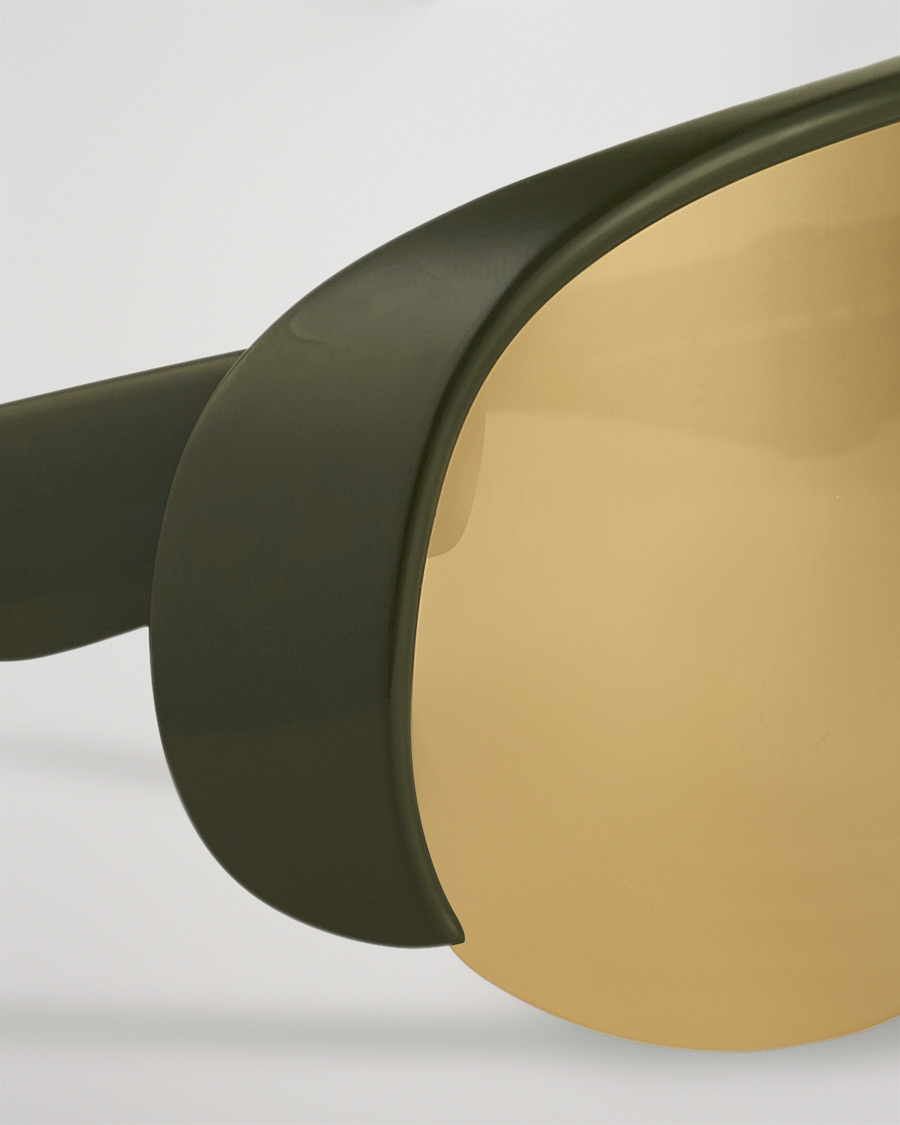 Homme | Moncler Lunettes Phantom Sunglasses Shiny Dark Green/Brown | Moncler Lunettes | Phantom Sunglasses Shiny Dark Green/Brown