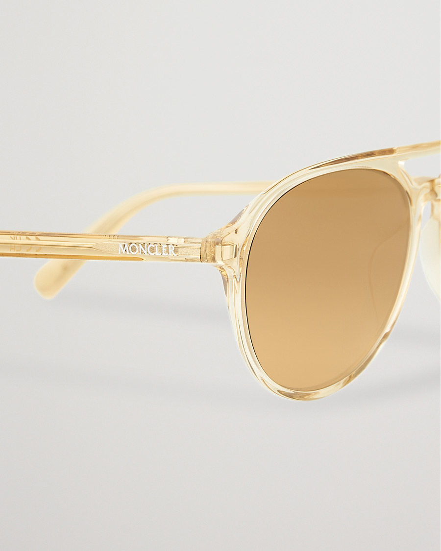 Homme | Moncler Lunettes ML0228 Sunglasses Shiny Beige/Roviex | Moncler Lunettes | ML0228 Sunglasses Shiny Beige/Roviex