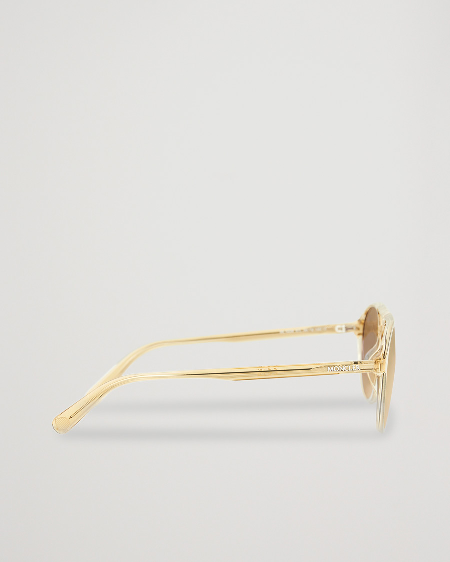 Homme | Moncler Lunettes ML0228 Sunglasses Shiny Beige/Roviex | Moncler Lunettes | ML0228 Sunglasses Shiny Beige/Roviex