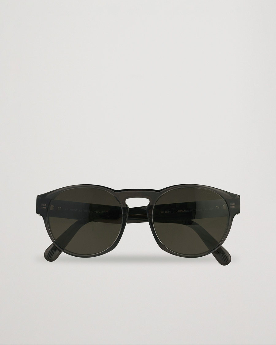 Homme | Moncler Lunettes ML0209 Polarized Sunglasses Shiny Black/Smoke | Moncler Lunettes | ML0209 Polarized Sunglasses Shiny Black/Smoke