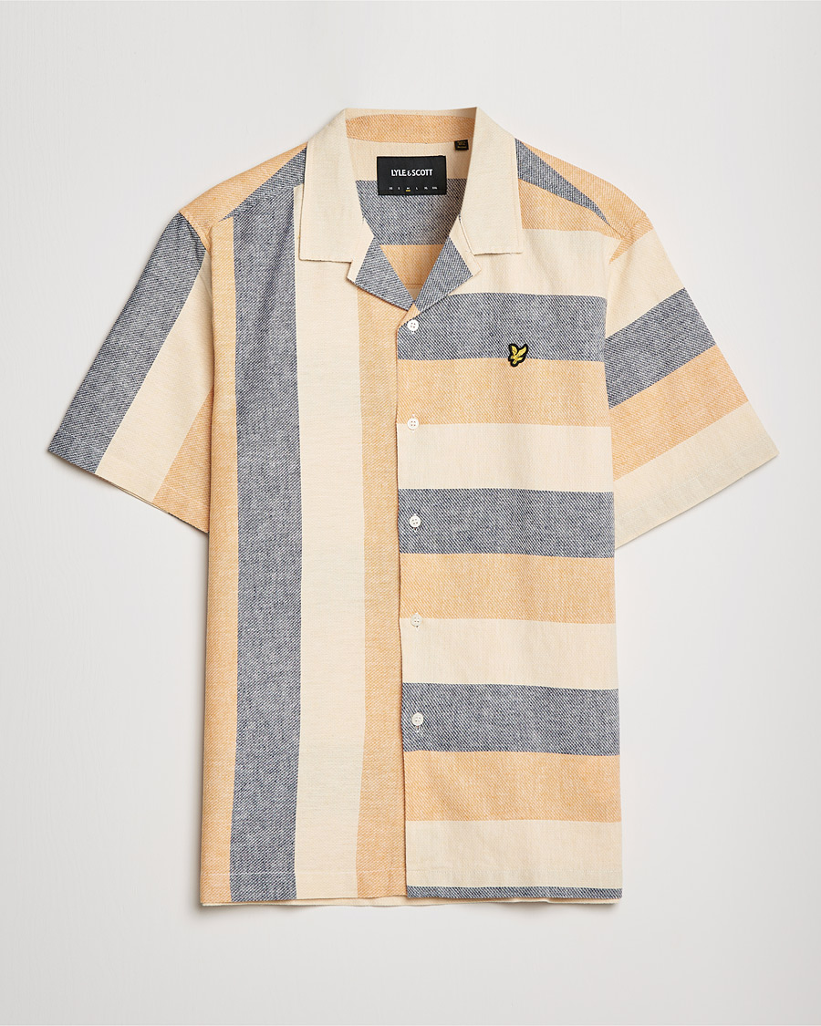 Homme | Chemises | Lyle & Scott | Artisinal Resort Short Sleeve Shirt Gold Haze