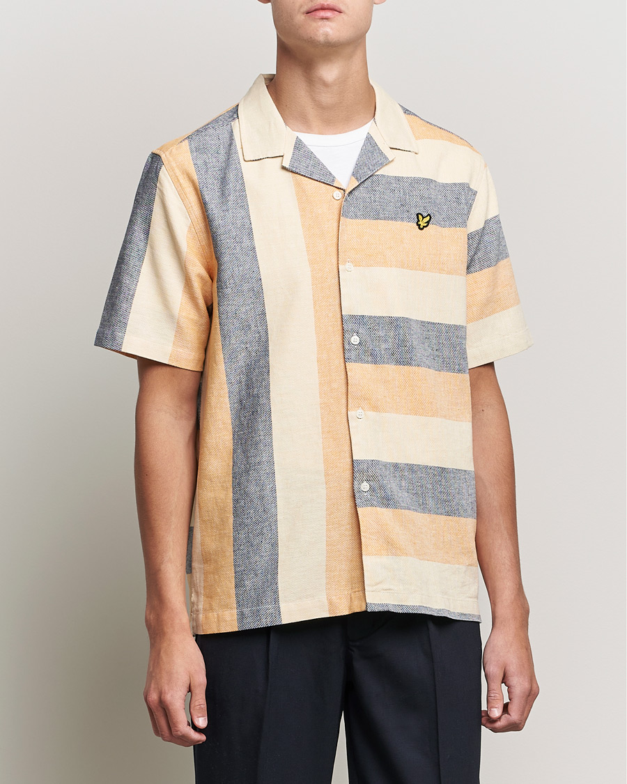 Homme | Chemises | Lyle & Scott | Artisinal Resort Short Sleeve Shirt Gold Haze