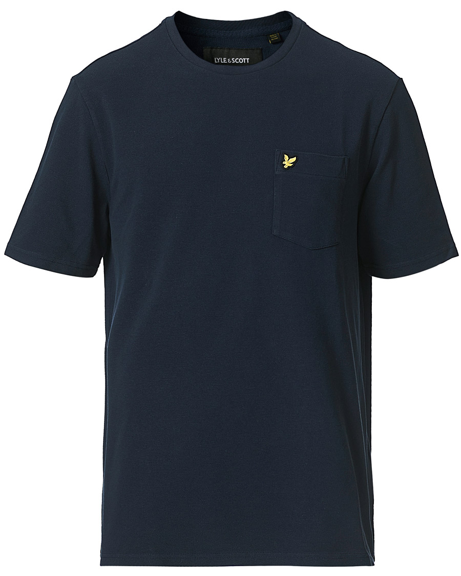 Homme | T-shirts | Lyle & Scott | Sandwash Pique T-shirt Dark Navy