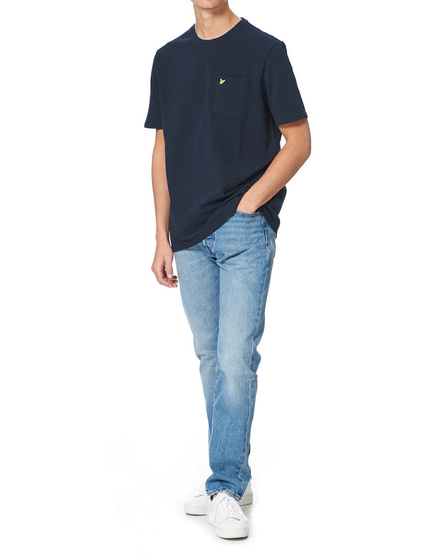 Homme | T-shirts | Lyle & Scott | Sandwash Pique T-shirt Dark Navy