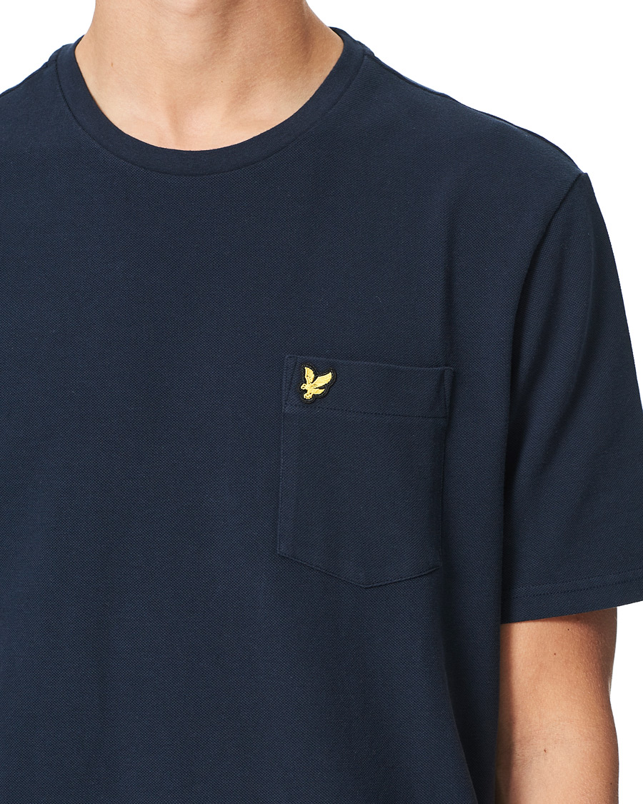Homme | T-shirts | Lyle & Scott | Sandwash Pique T-shirt Dark Navy