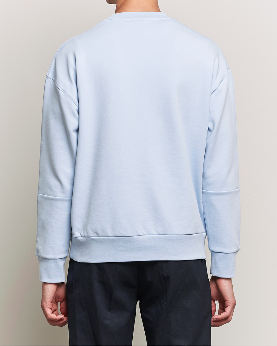 Homme | Pulls Et Tricots | Calvin Klein | Debossed Logo Crew Neck Sweatshirt Bayshore Blue