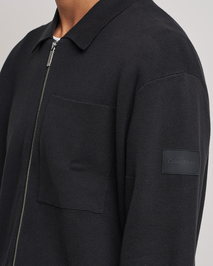 Homme | Pulls Et Tricots | Calvin Klein | Milano Knitted Full Zip Sweater Black