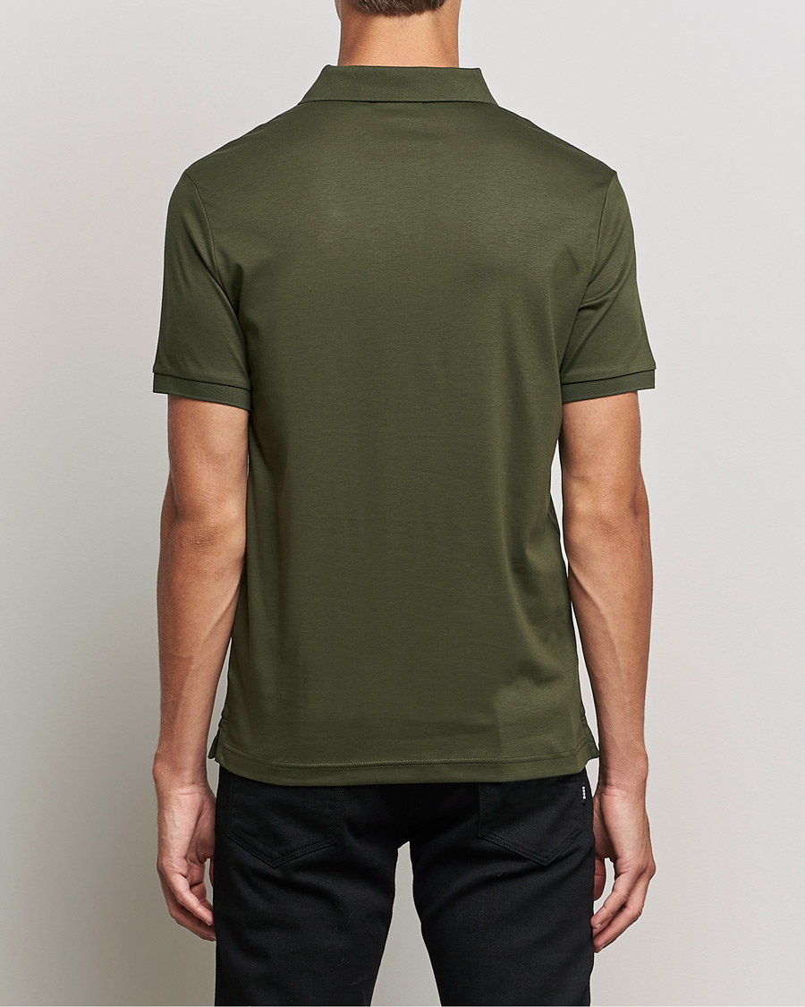 Homme | Polos | Calvin Klein | Slim Fit Smooth Cotton Polo Dark Olive