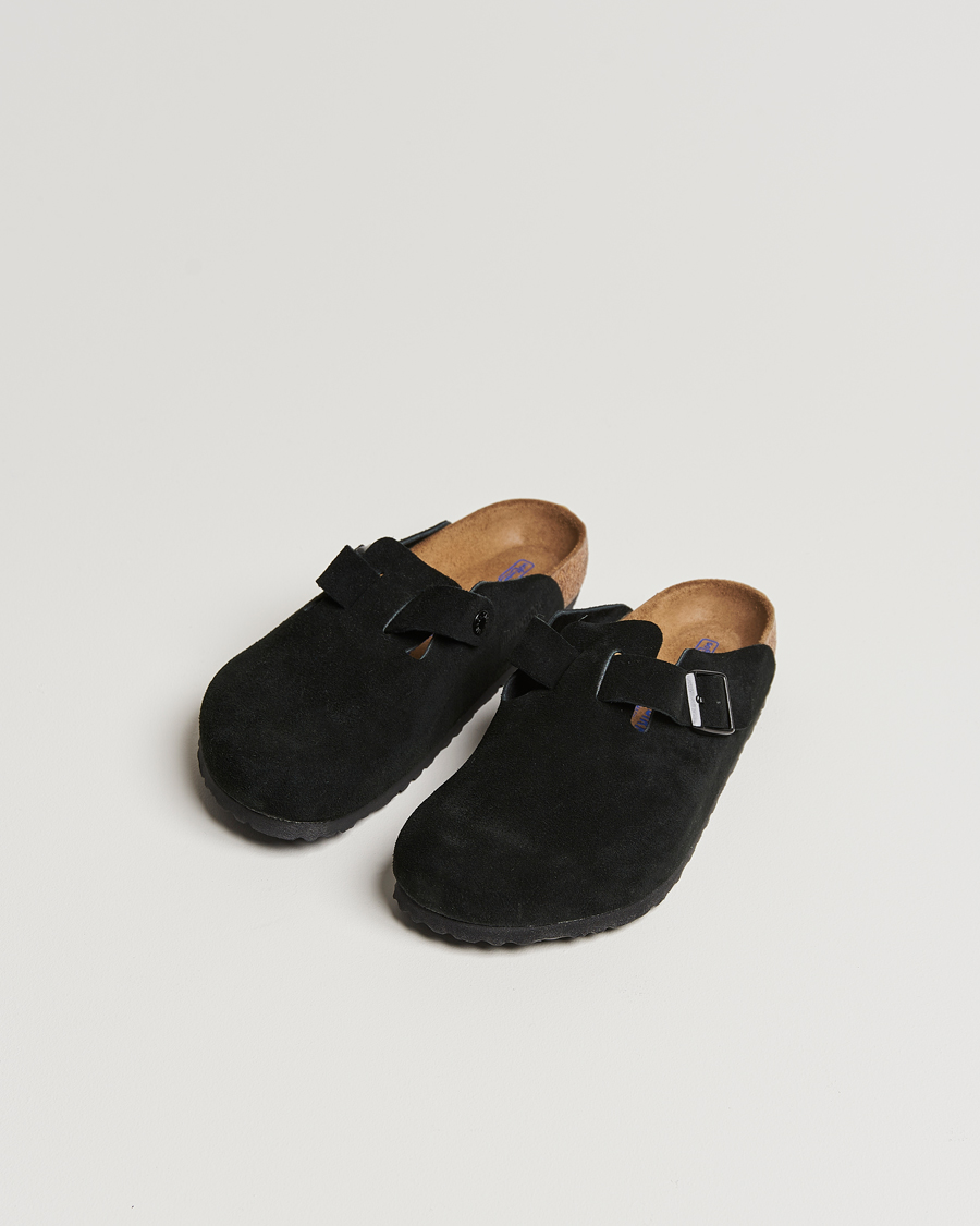 Homme | BIRKENSTOCK Boston Soft Footbed Black Suede | BIRKENSTOCK | Boston Soft Footbed Black Suede