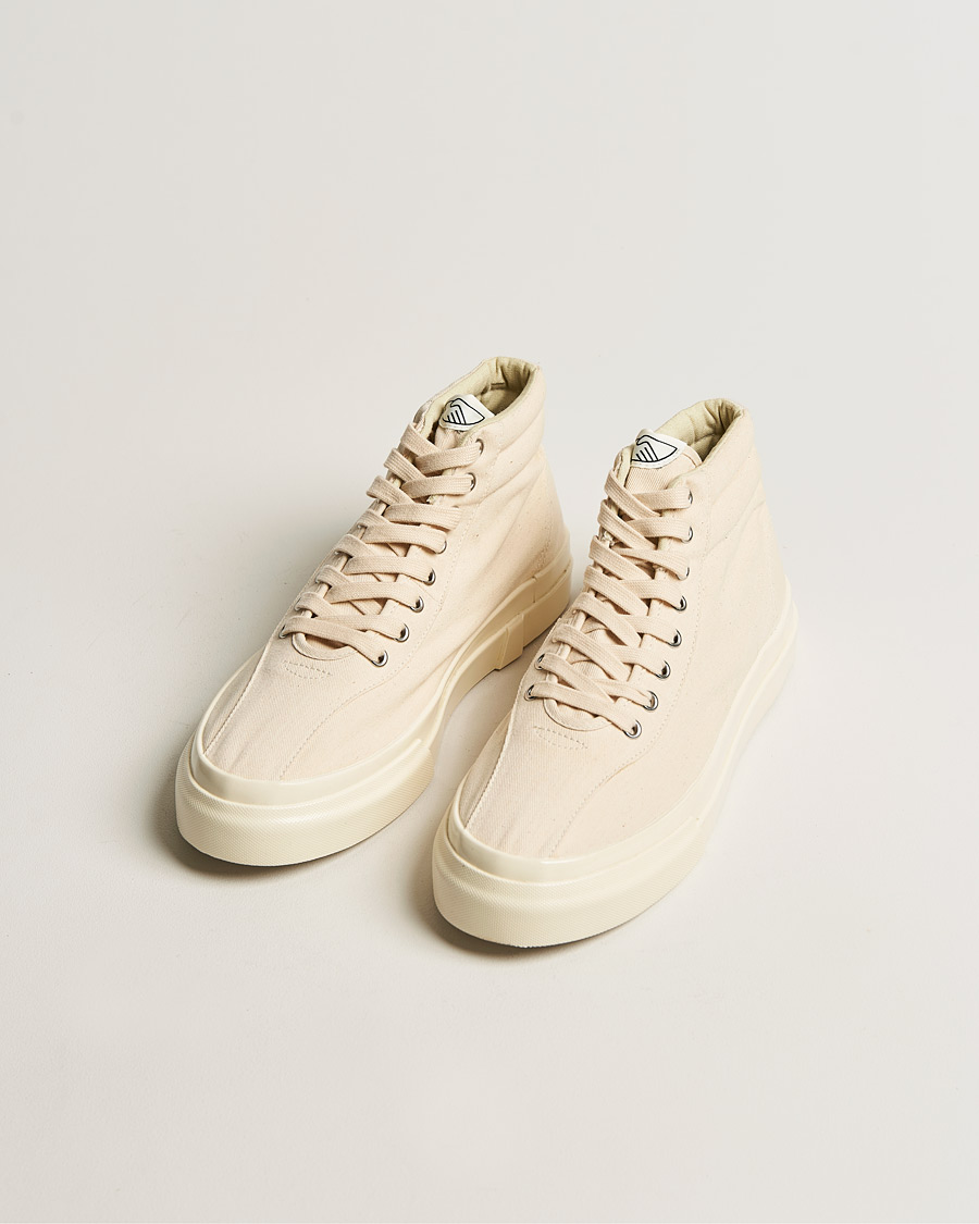 Homme | Stepney Workers Club Varden High Top Canvas Sneaker Ecru Raw | Stepney Workers Club | Varden High Top Canvas Sneaker Ecru Raw
