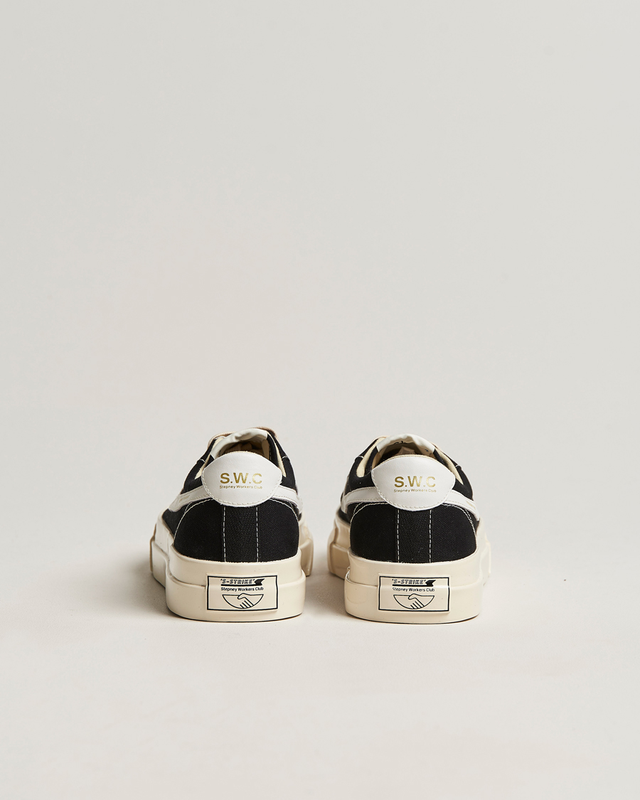 Homme | Stepney Workers Club Dellow S-Strike Canvas Sneaker Black/White | Stepney Workers Club | Dellow S-Strike Canvas Sneaker Black/White