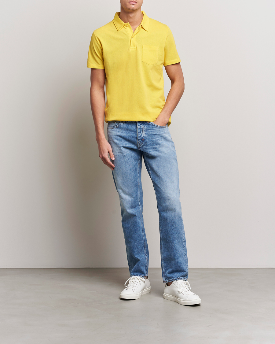 Homme | Polos | Sunspel | Riviera Polo Shirt Empire Yellow