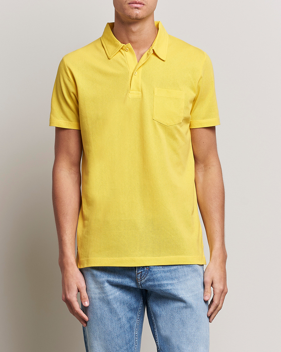 Homme | Mid Season Sale | Sunspel | Riviera Polo Shirt Empire Yellow