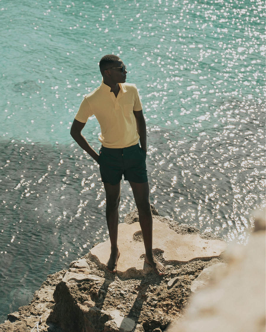 Homme | Polos | Sunspel | Riviera Polo Shirt Empire Yellow