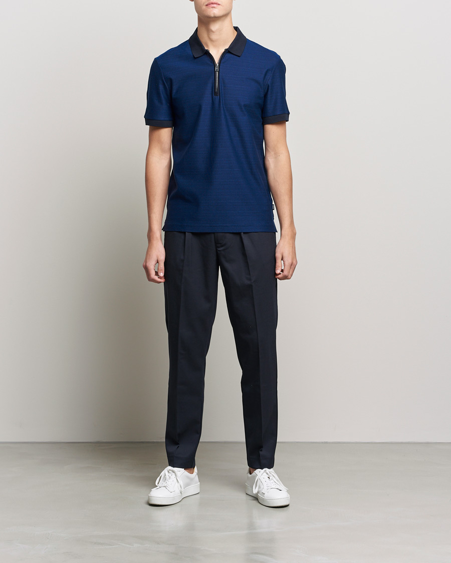 Homme | Polos | BOSS BLACK | Polston Half-Zip Polo Dark Blue