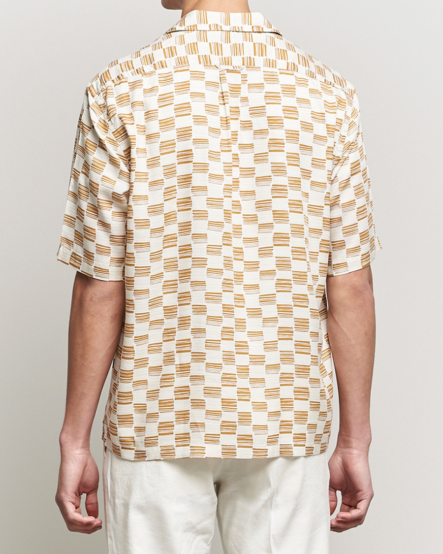 Homme | Chemises | BOSS BLACK | BOSS Lars Printed Resort Collar Short Sleeve Shirt Open Beige
