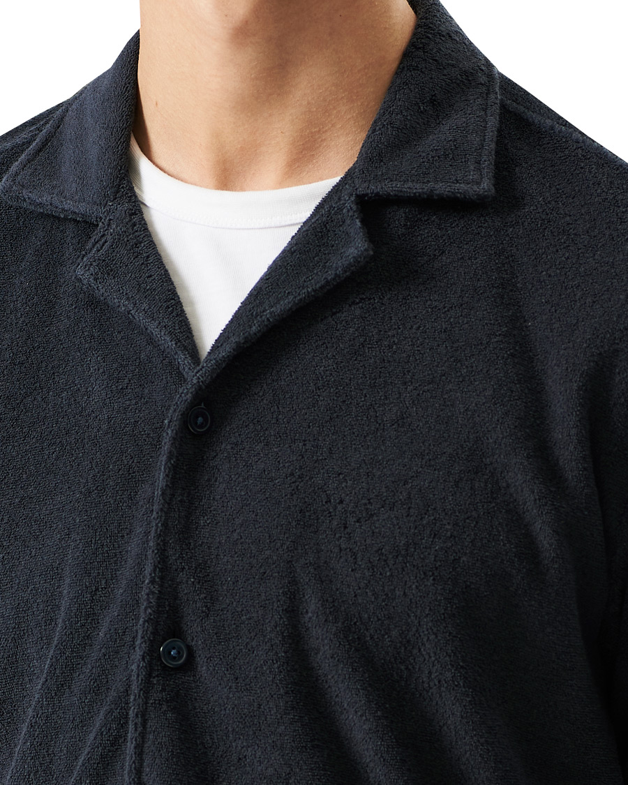 Homme | Chemises | BOSS BLACK | BOSS Lars Terry Short Sleeve Shirt Dark Blue